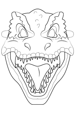Маски Дракона на Новый 2024 год Маски Дракона на Новый 2024 год – раскраска 12
