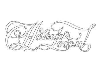 Раскраски Надписи с Новым годом Надписи с Новым годом – раскраска 1