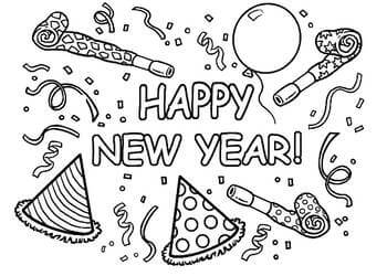 Раскраски Надписи с Новым годом Надписи с Новым годом – раскраска 14
