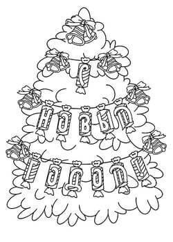 Раскраски Надписи с Новым годом Надписи с Новым годом – раскраска 6