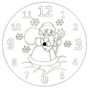 Новогодние Часы — раскраска 11