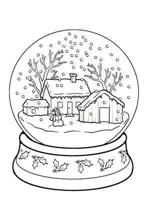 Новогодние домики раскраска 36