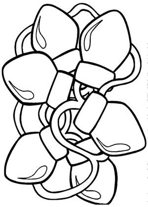 Новогодние гирлянды и флажки – раскраска 18