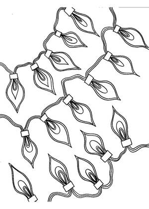 Новогодние гирлянды и флажки – раскраска 22