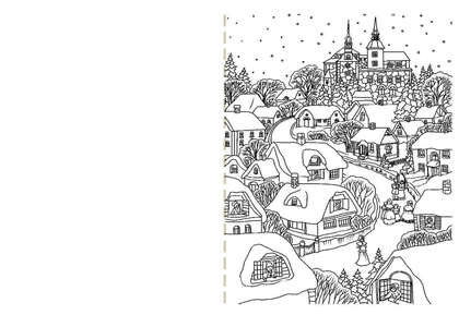 Раскраски Новогодние открытки Новогодние открытки — раскраска 17