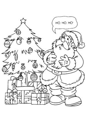 Новогодние подарки раскраска 22
