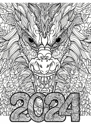 Раскраски Новогодний Антистресс Новогодний Антистресс — раскраска 1