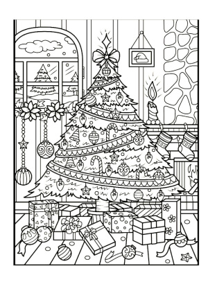 Раскраски Новогодний Антистресс Новогодний Антистресс — раскраска 11
