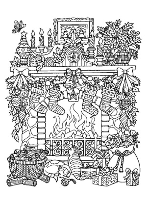 Раскраски Новогодний Антистресс Новогодний Антистресс — раскраска 23