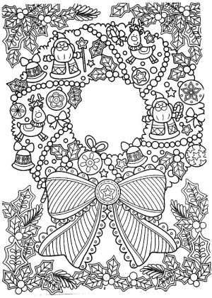 Раскраски Новогодний Антистресс Новогодний Антистресс — раскраска 24
