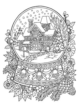 Раскраски Новогодний Антистресс Новогодний Антистресс — раскраска 32