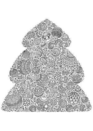 Раскраски Новогодний Антистресс Новогодний Антистресс — раскраска 33