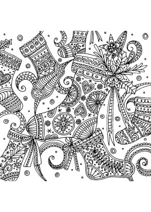 Раскраски Новогодний Антистресс Новогодний Антистресс — раскраска 35