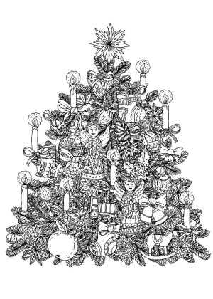 Раскраски Новогодний Антистресс Новогодний Антистресс — раскраска 38