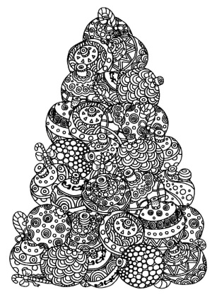 Раскраски Новогодний Антистресс Новогодний Антистресс — раскраска 40