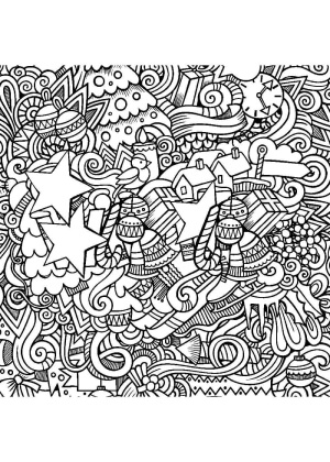 Раскраски Новогодний Антистресс Новогодний Антистресс — раскраска 41