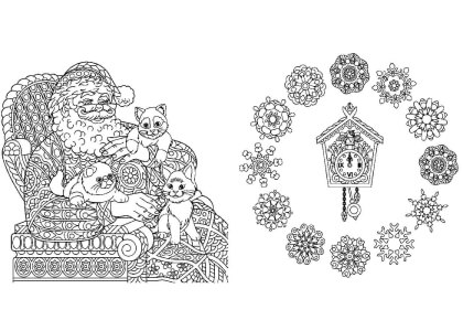 Раскраски Новогодний Антистресс Новогодний Антистресс — раскраска 53