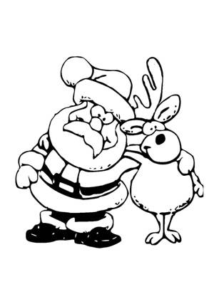 Раскраски Новогодний олень Новогодний олень раскраска 15