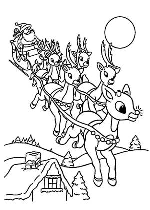 Раскраски Новогодний олень Новогодний олень раскраска 2