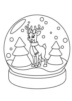 Раскраски Новогодний олень Новогодний олень раскраска 6
