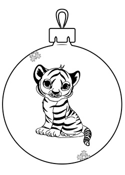 Раскраски Новогодний шар Новогодний шар — раскраска 1