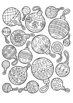 Раскраски Новогодний шар Новогодний шар — раскраска 10