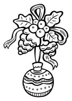 Раскраски Новогодний шар Новогодний шар — раскраска 11