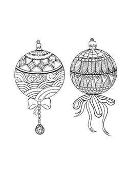 Раскраски Новогодний шар Новогодний шар — раскраска 13