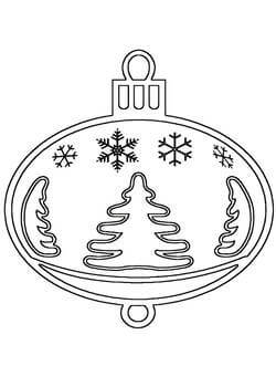 Раскраски Новогодний шар Новогодний шар — раскраска 18