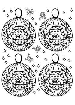 Раскраски Новогодний шар Новогодний шар — раскраска 20
