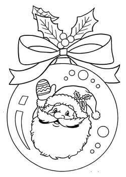 Раскраски Новогодний шар Новогодний шар — раскраска 22