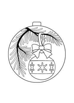 Раскраски Новогодний шар Новогодний шар — раскраска 24