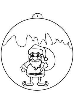 Раскраски Новогодний шар Новогодний шар — раскраска 28