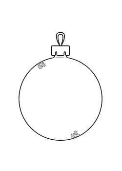 Раскраски Новогодний шар Новогодний шар — раскраска 29