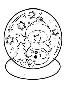 Раскраски Новогодний шар Новогодний шар — раскраска 3