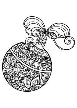 Раскраски Новогодний шар Новогодний шар — раскраска 31