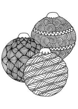 Раскраски Новогодний шар Новогодний шар — раскраска 32