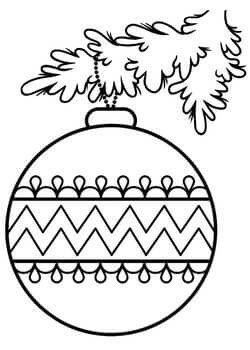 Раскраски Новогодний шар Новогодний шар — раскраска 33