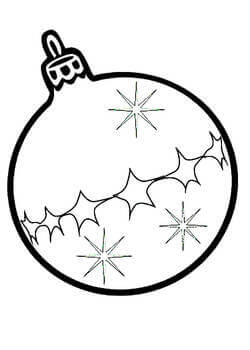 Раскраски Новогодний шар Новогодний шар — раскраска 38