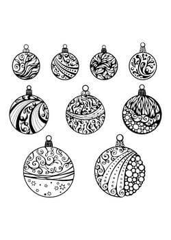 Раскраски Новогодний шар Новогодний шар — раскраска 39