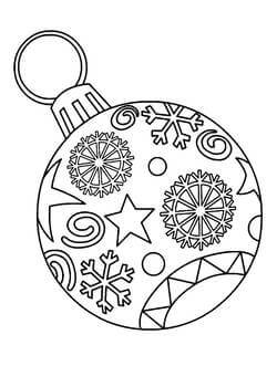 Раскраски Новогодний шар Новогодний шар — раскраска 4