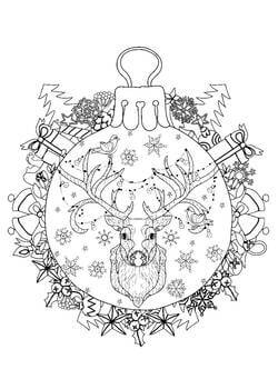 Раскраски Новогодний шар Новогодний шар — раскраска 40