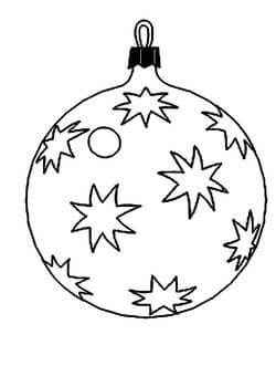 Раскраски Новогодний шар Новогодний шар — раскраска 42