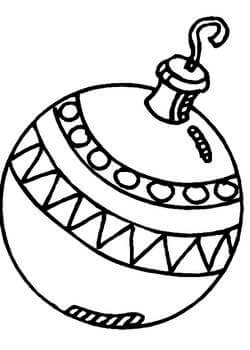 Раскраски Новогодний шар Новогодний шар — раскраска 45