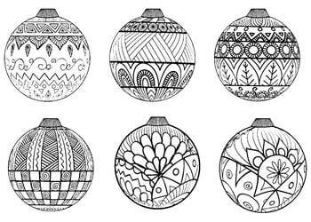 Раскраски Новогодний шар Новогодний шар — раскраска 46