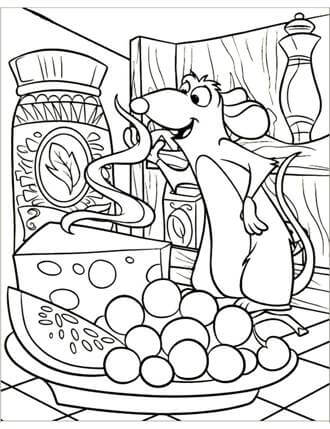 Раскраски Крыса на Новый год 2020 Крыса на Новый год 2020