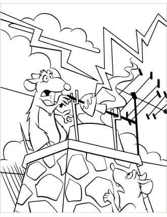 Раскраски Крыса на Новый год 2020 Крыса на Новый год 2020