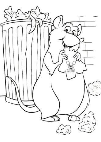 Раскраски Крыса на Новый год 2020 Крыса на Новый год 2020