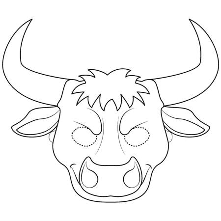 Раскраски на Новый год Быка 2021 на Новый год Быка 2021 раскраска 17