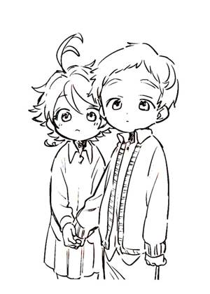 Раскраски Обещанный Неверленд Обещанный Неверленд — раскраска 1